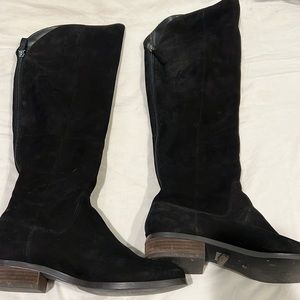 Sole Society black suede over the knee boots